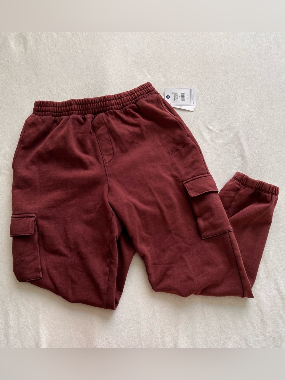 NWT Champion clay red cargo sweatpants champion streetwear Y2K Blokecore - Picture 1 of 8